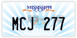 MCJ277  license plate in MS