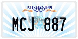MCJ887  license plate in MS