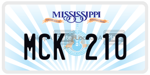 MCK210  license plate in MS