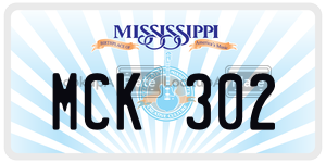 MCK302  license plate in MS
