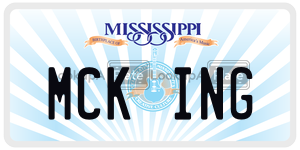 MCKING  license plate in MS