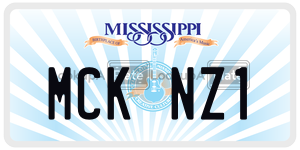 MCKNZ1 license plate in Mississippi