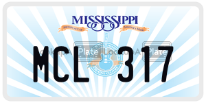 MCL317  license plate in MS