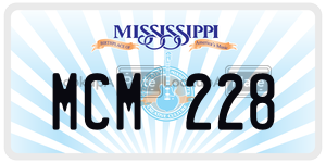 MCM228  license plate in MS