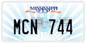 MCN744  license plate in MS