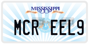 MCREEL9  license plate in MS