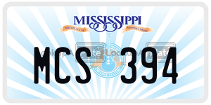 MCS394  license plate in MS
