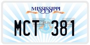 MCT381  license plate in MS