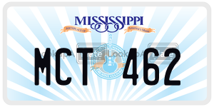 MCT462  license plate in MS