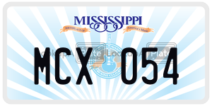 MCX054  license plate in MS