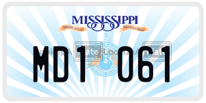 MD1061  license plate in MS