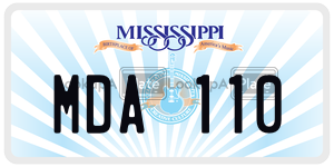 MDA110  license plate in MS