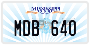 MDB640  license plate in MS