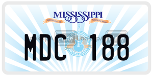 MDC188  license plate in MS