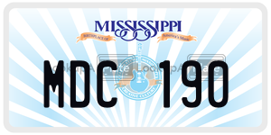 MDC190 license plate in Mississippi