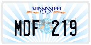MDF219  license plate in MS