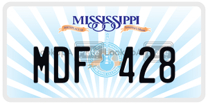 MDF428  license plate in MS