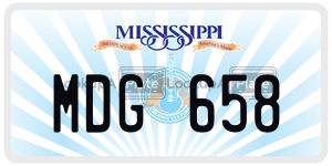 MDG658  license plate in MS