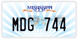 MDG744  license plate in MS