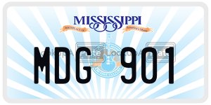 MDG901  license plate in MS