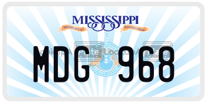 MDG968  license plate in MS