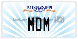 MDM  license plate in MS