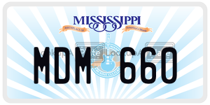 MDM660  license plate in MS