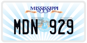 MDN929  license plate in MS