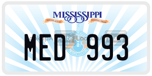 MED993  license plate in MS