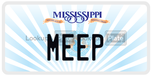 MEEP  license plate in MS