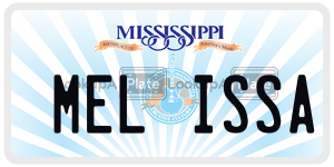 MELISSA  license plate in MS