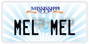 MELMEL  license plate in MS