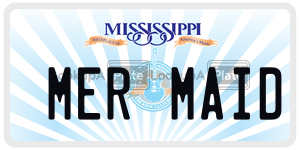 MERMAID  license plate in MS