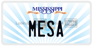MESA  license plate in MS