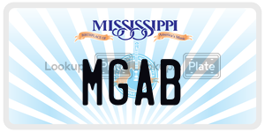 MGAB  license plate in MS
