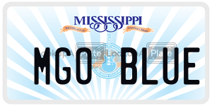 MGOBLUE  license plate in MS