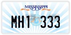 MH1333  license plate in MS