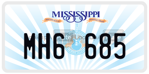 MH6685  license plate in MS