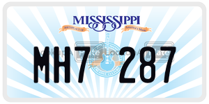 MH7287  license plate in MS