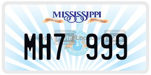 MH7999 license plate in Mississippi
