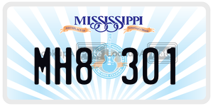 MH8301  license plate in MS