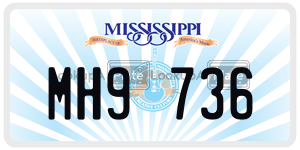 MH9736  license plate in MS