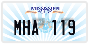 MHA119  license plate in MS