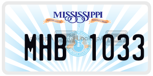 MHB1033  license plate in MS