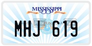 MHJ619  license plate in MS
