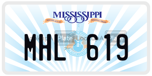 MHL619  license plate in MS