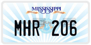 MHR206  license plate in MS