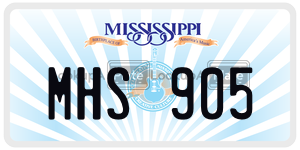 MHS905  license plate in MS