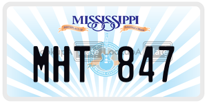MHT847 license plate in Mississippi