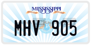 MHV905  license plate in MS